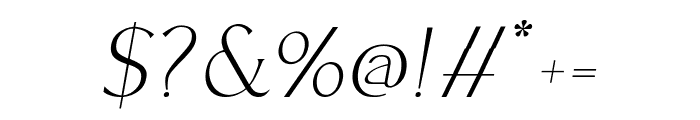 Dreamer Italic Font OTHER CHARS