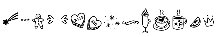 Dreaming Outloud Doodles Christmas Font LOWERCASE