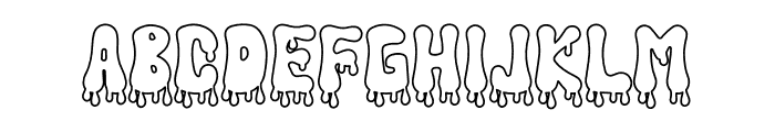 Drip Groovy Line Font UPPERCASE
