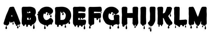 Dripping Font LOWERCASE