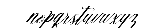 Dullan Script Slant Font LOWERCASE