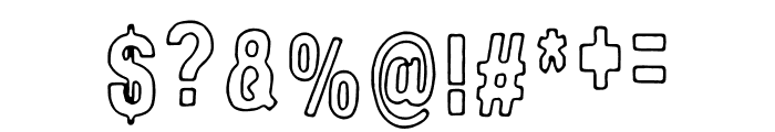 DustRough Outline Font OTHER CHARS