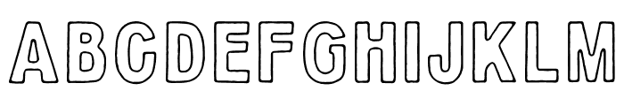 DustRough Outline Font UPPERCASE