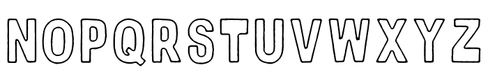 DustRough Outline Font UPPERCASE