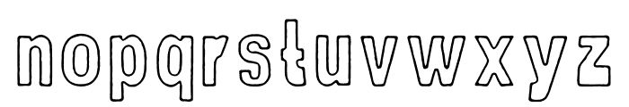 DustRough Outline Font LOWERCASE