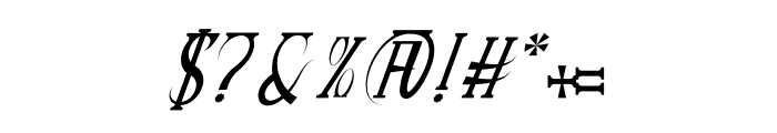 Dynastic Italic Font OTHER CHARS