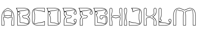EARPHONE-Hollow Font UPPERCASE