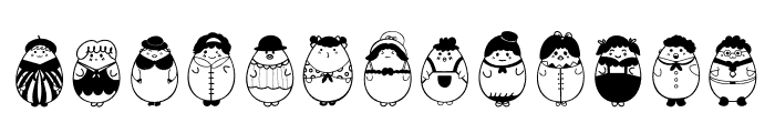 EASTER EGG DRESS UP Dingbats Font UPPERCASE