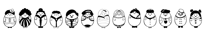 EASTER EGG DRESS UP Dingbats Font UPPERCASE