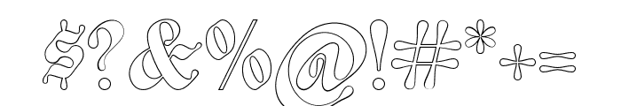 ED Begonia Outline Regular Font OTHER CHARS