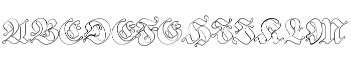 ED Begonia Outline Regular Font UPPERCASE