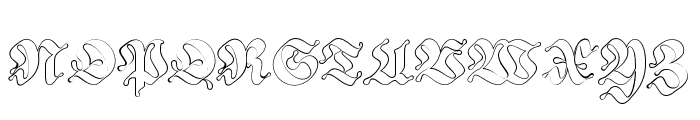 ED Begonia Outline Regular Font UPPERCASE