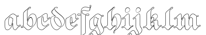 ED Begonia Outline Regular Font LOWERCASE