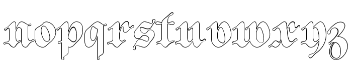 ED Begonia Outline Regular Font LOWERCASE