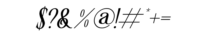 ELAPHORAS Italic Font OTHER CHARS
