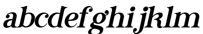 EMPHATIC Italic Font LOWERCASE