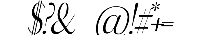 ENEGMA Italic Font OTHER CHARS