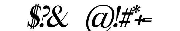 ENGLE ITALIC Font OTHER CHARS