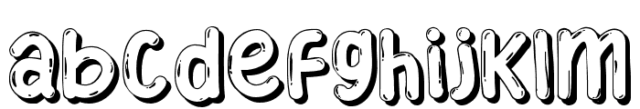 Early 3D Regular Font LOWERCASE