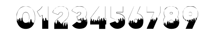 Earth Day Forest Silhouette Fon Font OTHER CHARS