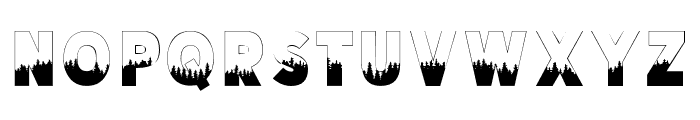 Earth Day Forest Silhouette Fon Font UPPERCASE