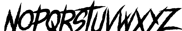 Earthen Parasite Slant Font UPPERCASE