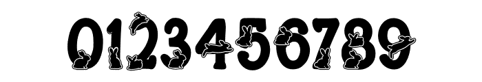 Easter Bunny Black Outline Font OTHER CHARS