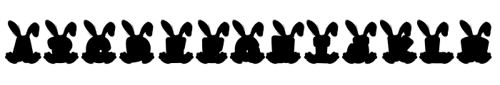 Easter Bunny Blue Font UPPERCASE