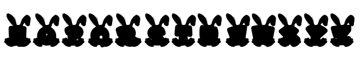 Easter Bunny Blue Font UPPERCASE
