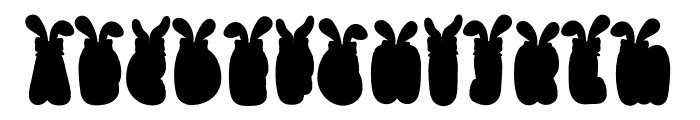 Easter Bunny Ear Font UPPERCASE