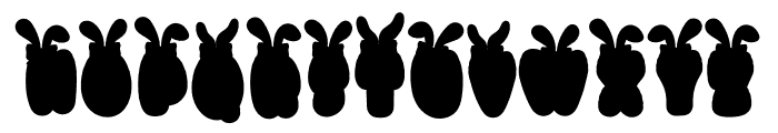 Easter Bunny Ear Font LOWERCASE