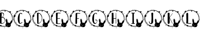 Easter Bunny Monogram Font UPPERCASE