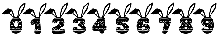Easter Bunny Pattern Font OTHER CHARS