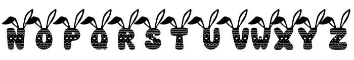 Easter Bunny Pattern Font UPPERCASE