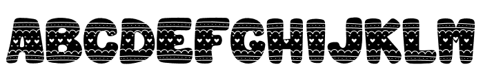 Easter Bunny Pattern Font LOWERCASE
