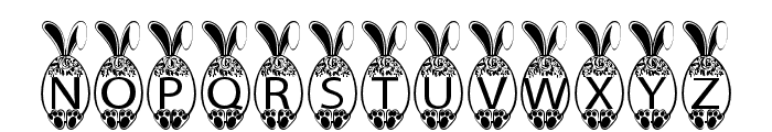 Easter Bunny Rose Font UPPERCASE