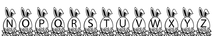 Easter Bunny egg Font UPPERCASE