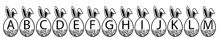 Easter Bunny egg Font LOWERCASE