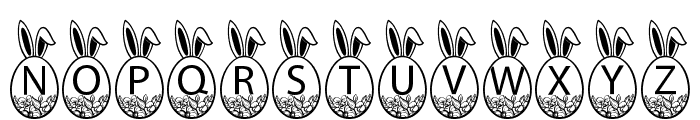 Easter Bunny egg Font LOWERCASE