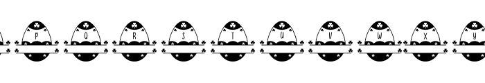 Easter Clover-Monogram Font UPPERCASE