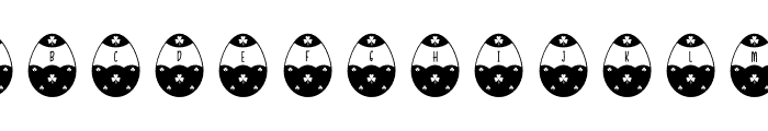 Easter Clover-Monogram Font LOWERCASE