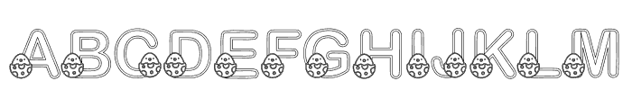 Easter Cute Egg Decorative Font UPPERCASE