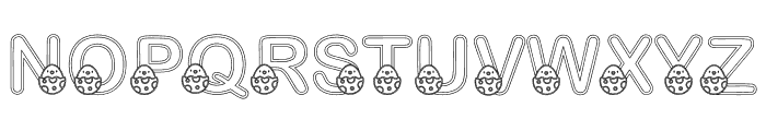 Easter Cute Egg Decorative Font UPPERCASE