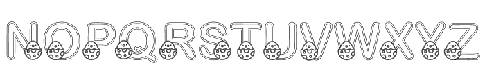 Easter Cute Egg Decorative Font LOWERCASE