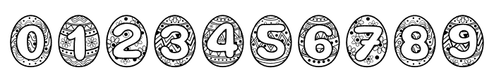 Easter Egg Outline Font OTHER CHARS