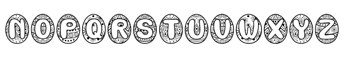 Easter Egg Outline Font UPPERCASE