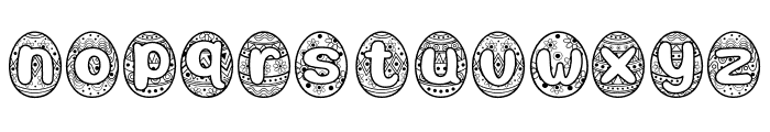 Easter Egg Outline Font LOWERCASE