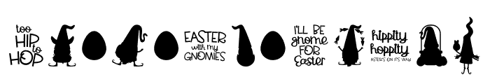 Easter Gnomes Font LOWERCASE