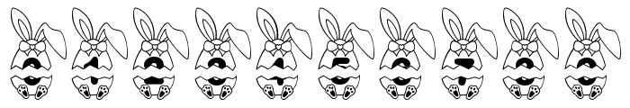 Easter Rabbit Egg Regular Font OTHER CHARS