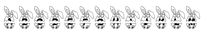 Easter Rabbit Egg Regular Font UPPERCASE